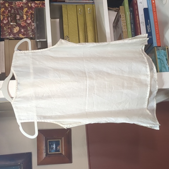 Banana Republic Ivory Embellished Beaded Blouse Tank Top - Picture 5 of 5